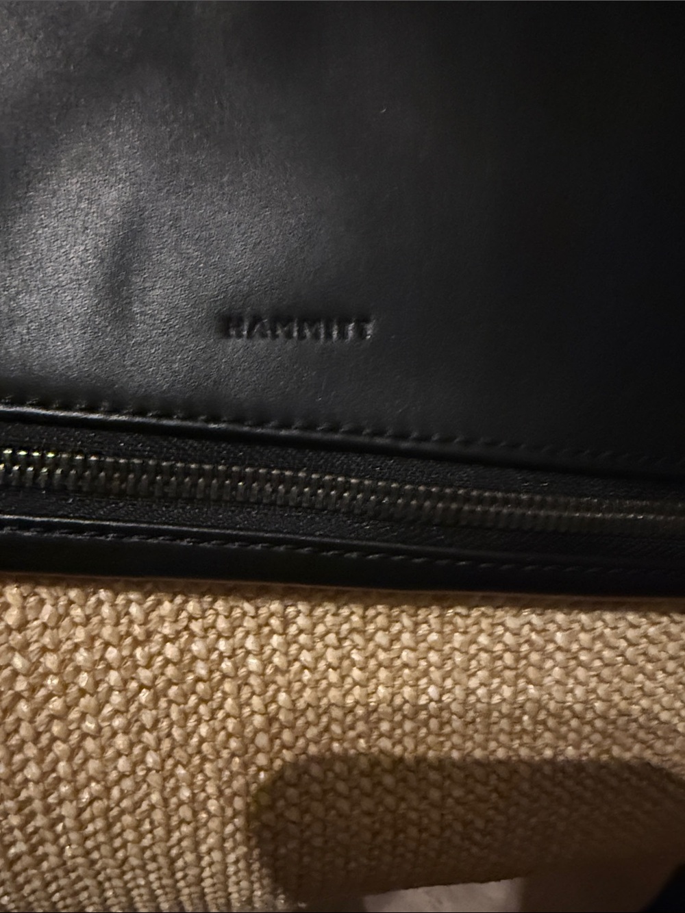Hammitt Black Leather and Natural Woven Crossbody NWT - Picture 6 of 8